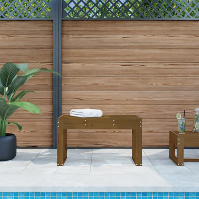 Lovington Solid Wood Pine Outdoor Bench