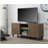 Modern 60-inch TV cabinet, suitable for TVs up to 65 inches, with classic walnut veneer