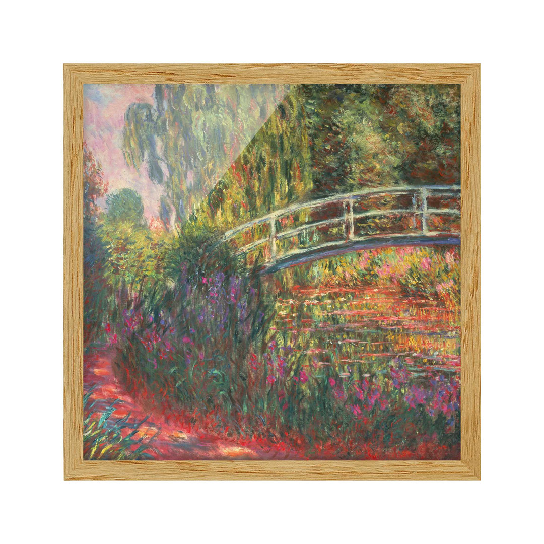 Gerahmter Kunstdruck Japanische Brücke im Garten von Monet in Giverny von Claude Monet