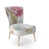Floral White/Pink Polyester Blend selected