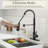 Commercial Spring Pull Down Kitchen Faucet(Set of 2)-128613789