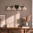 4-Light Modern Minimalist Dimmable Bathroom Vanity Light With Seeded Shade