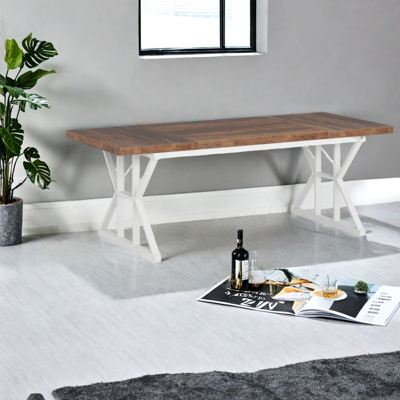 Table de salle à manger rustique en métal et bois, style maison de campagne moderne, maison et cuisine
