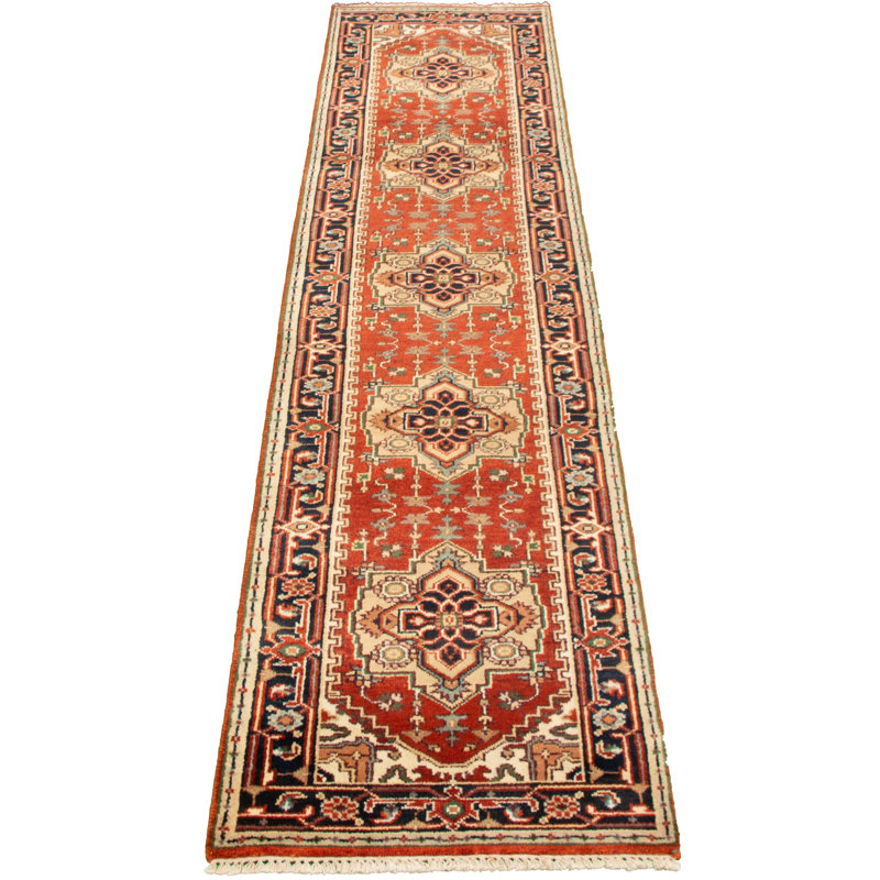 One-of-a-Kind 2'7" X 11'9" New Age Runner Wool Area Rug in Dark Copper