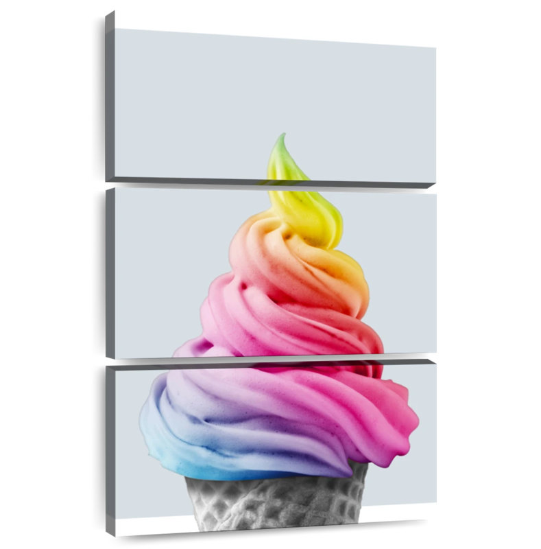 Yarlin Rainbow Ice Cream, 65" H x 42" W
