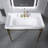 36 In.W X 18 In.D X 39 In.H Single Sink Freestanding Bath Vanity In Gold With Console Sink-1923305148