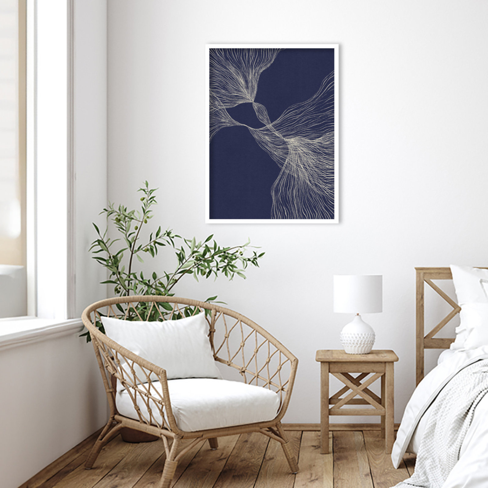 Interaction 1 by Alisa Galitsyna, 33" H x 25" W x 1" D, White