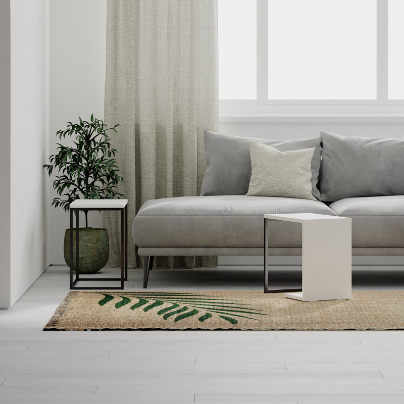 Ajabah 2 Piece Nest of Tables, White