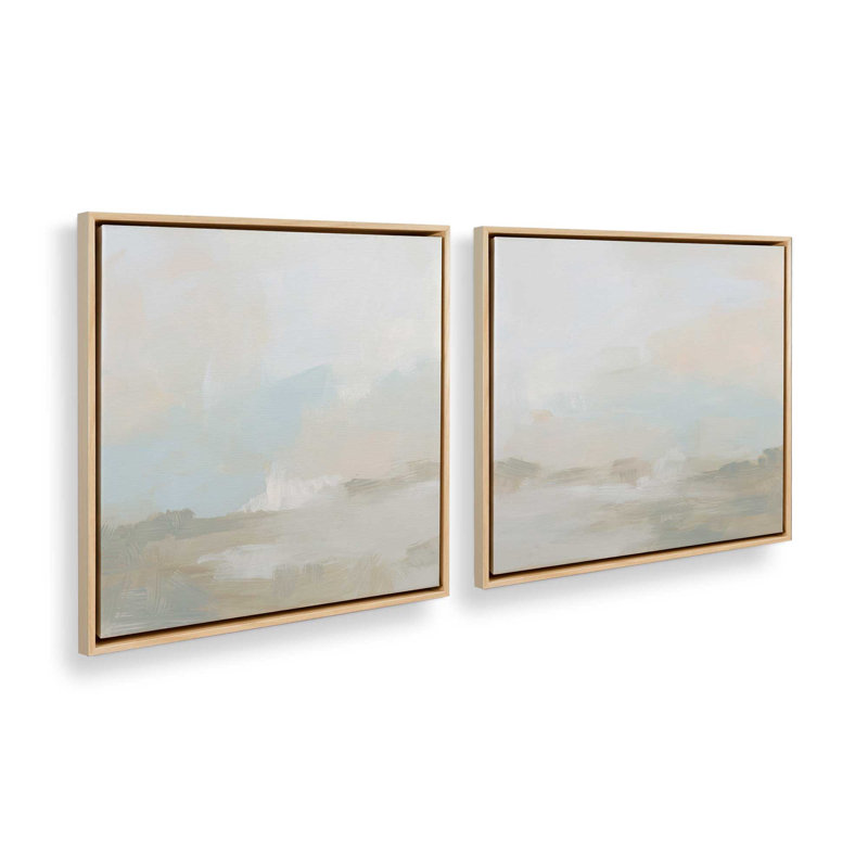 Dawn's Soft Light - ensemble de 2, Cadre américain en érable flottant, H 13 po x l 26 po