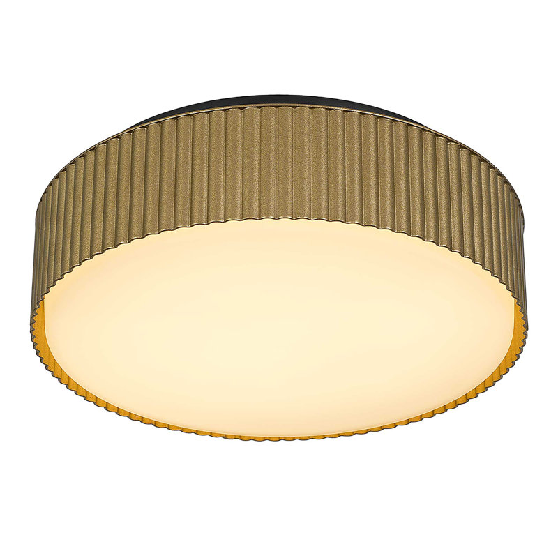 9 inch Brass LED Flush Mount