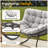Egg Rocking Chair With Ottoman, All-Weather Wicker Lounge & Cushions-322414686