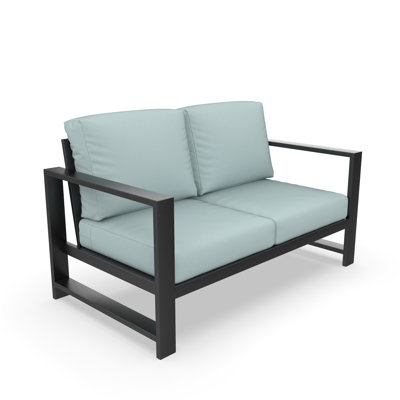 Oltjana Outdoor Patio Loveseat With Sunbrella® Cushions