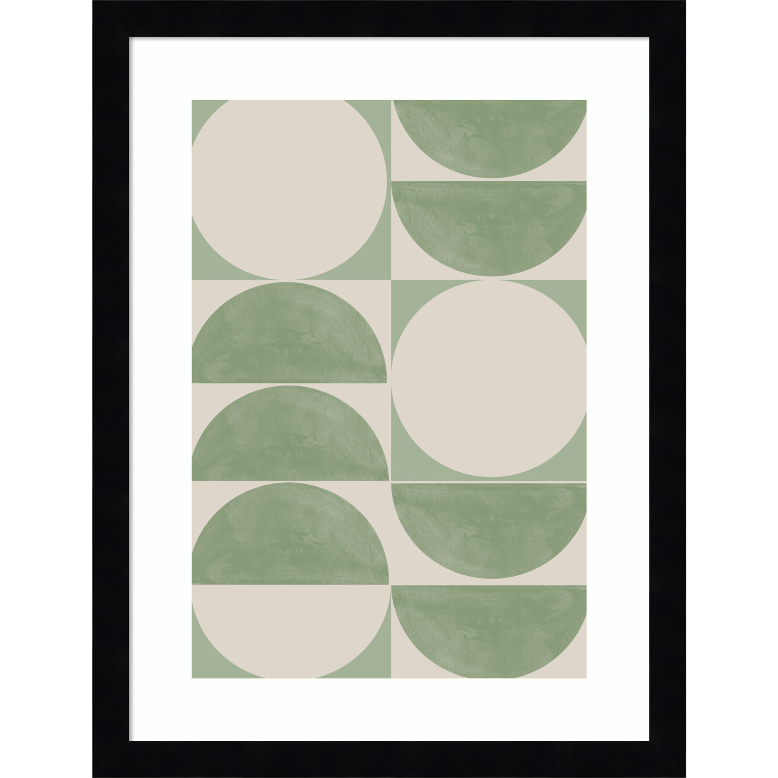 Mid Century Modern 01 Print, Black, 17" H x 13" W
