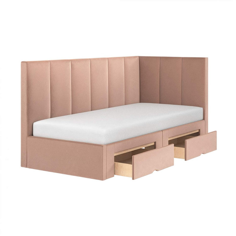 Upholstered Daybed, Pink
