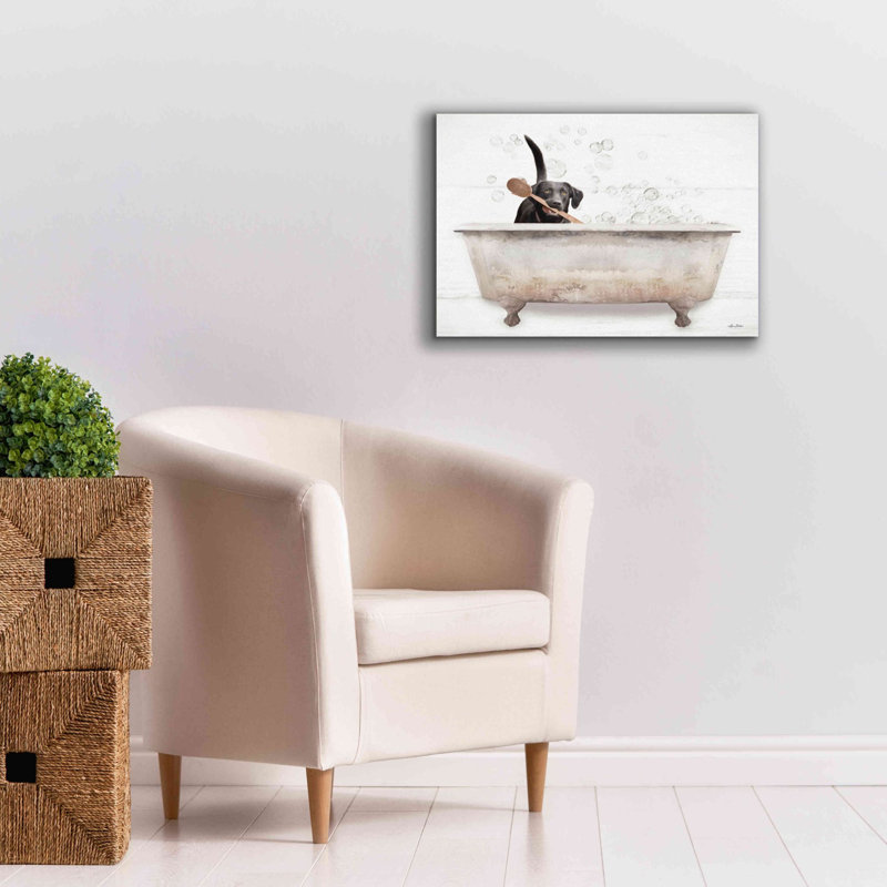 'Doggy Bubbles' by Lori Deiter, Canvas Wall Art, 18" H x 26" W x 0.75" D
