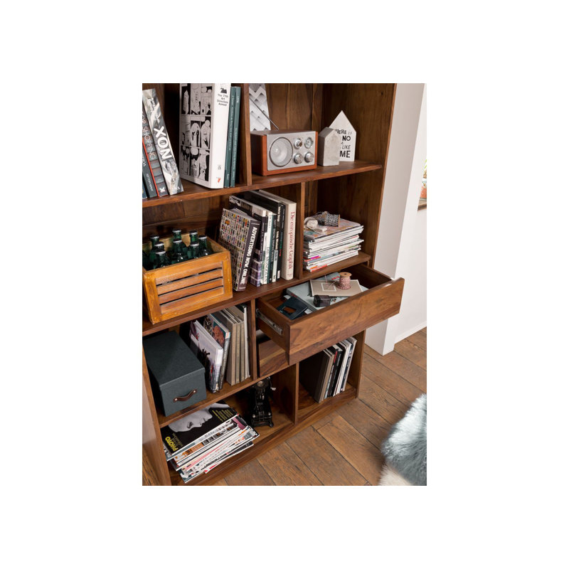 Sydney 205cm H x 102cm W Solid Wood Standard Bookcase, Nobel unique