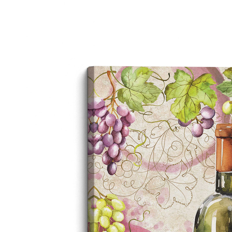 «Red Wine Still Life» par Nicole DeCamp, reproduction d'art, 36" H x 36" W, Ne s’applique pas, Toile non encadrée