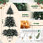 Arbre de Noël enneigé 6 / 7,5 / 9pi, 8 lumières DEL, auto-extensible, pommes de pin-353401137