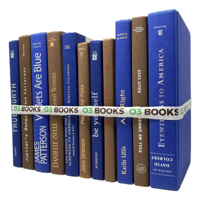 Livres décoratifs majestueux brun foncé et violet