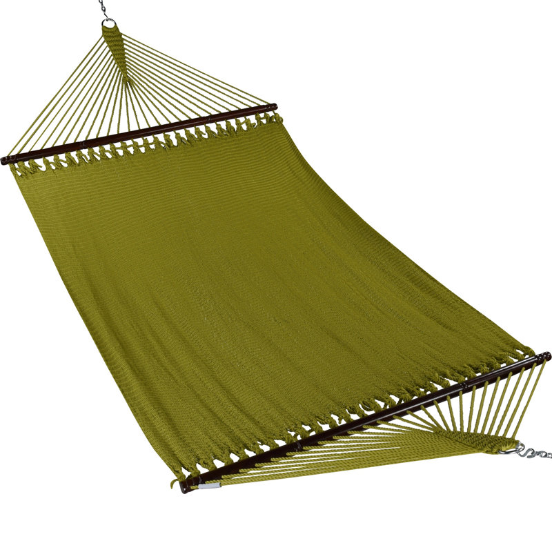 Blanco 2 Person Spreader Bar Hammock with Stand, Olive Green