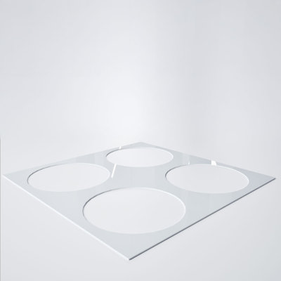 Panneaux muraux décoratifs en acrylique Wembley, grand, l 23 3/8 po x H 23 3/8 po x T 1/8 po, blanc