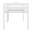 Lit mezzanine bas en bois avec échelle-858322134