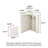 23.62"Corner-shaped solid wood dressing table with makeup mirror