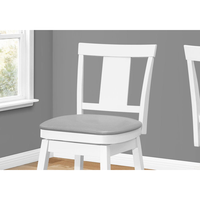 Tabouret de bar, ensemble de 2, pivotant, cuisine, bois, transitionnel
