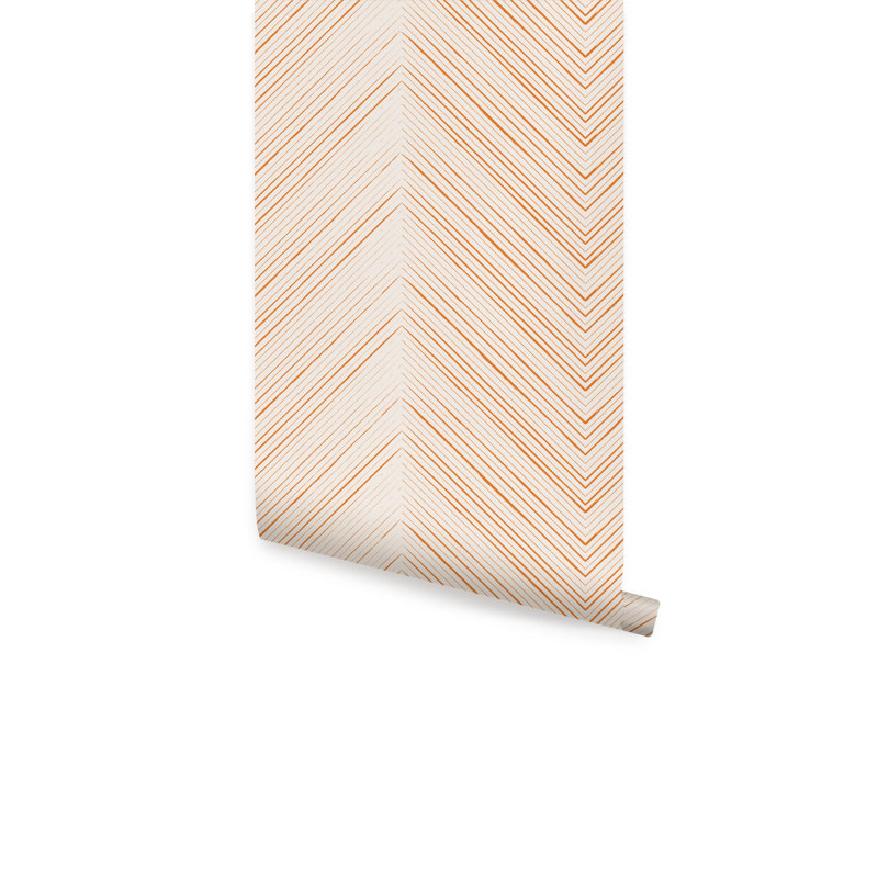 Rouleau de papier peint adhésif L 18 pi x l 24 po, Orange