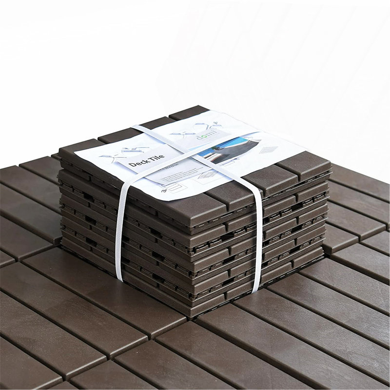 Carreaux de terrasse à verrouillage, Brun