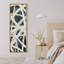 Art abstrait bleu sarcelle profond et motif croisé blanc-677650095-677650090