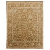 Barrow Wool Oriental Area Rug in Brown/Beige
