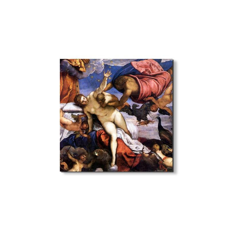 The formation of the Milky Way by Tintoretto 58x58 Cm Frameless Panel Lightweight Ready to Hang, EarthArt Plain