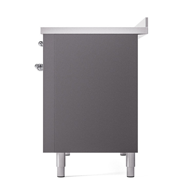 ILVE Nostalgie II Noblesse 48 in Induction Range, Graphite Matte/Chrome