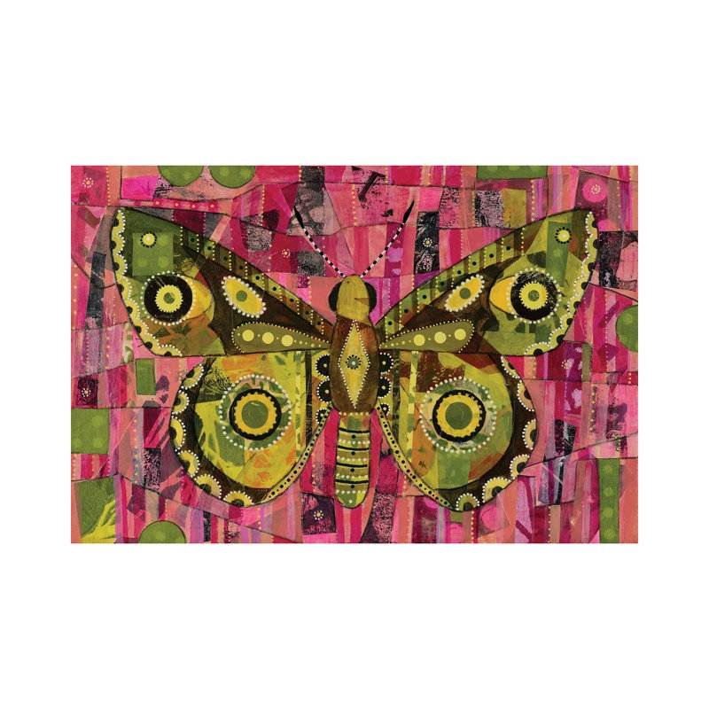 Yellow Sedge Skipper Butterfly 1 Piece Wall Art on Canvas, 20.32 cm H x 30.48 cm W x 1.905 cm D, Does Not Apply
