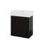 Meuble-lavabo flottant de 21,6 po avec lavabo, meuble-lavabo mural avec lavabo en céramique, rangement à gauche-1328005969