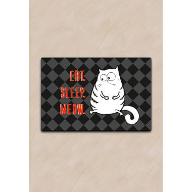 Drymate Dean Russo Catillac New Personalized Cat Feeding Mat, 12 L X 20 W  X 0.12 H