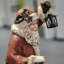 31 po Grande figurine de père Noël rétro avec lanterne et volute
