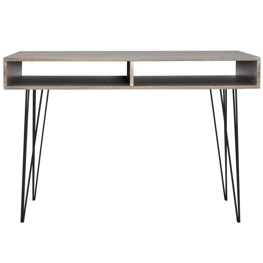 Foundry Select Desk with 2 Compartments Gray | Wayfair