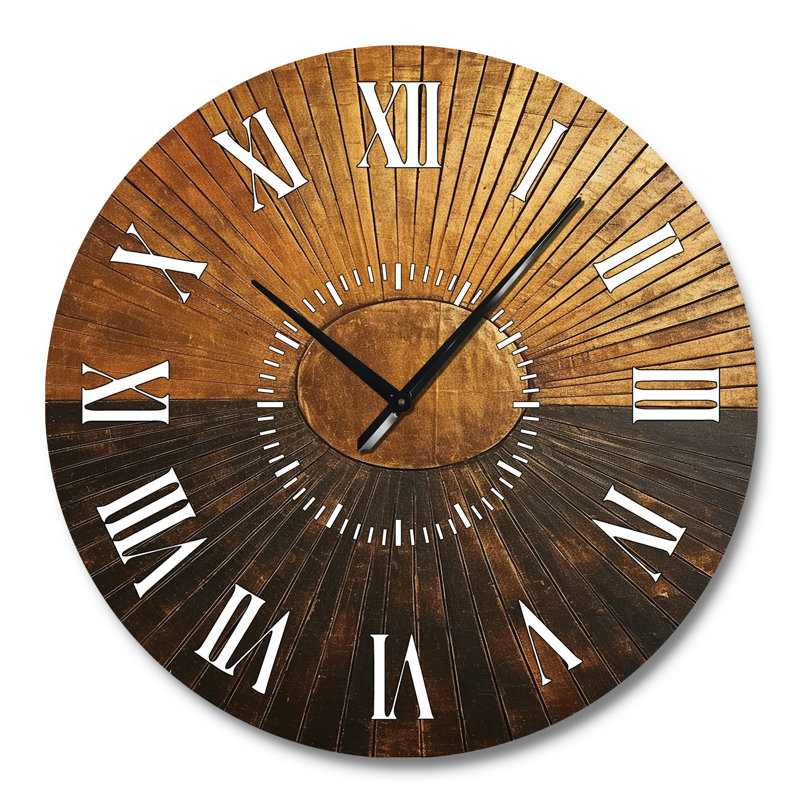 Horloge murale bronze à symétrie brillante Symetry IV, Grand