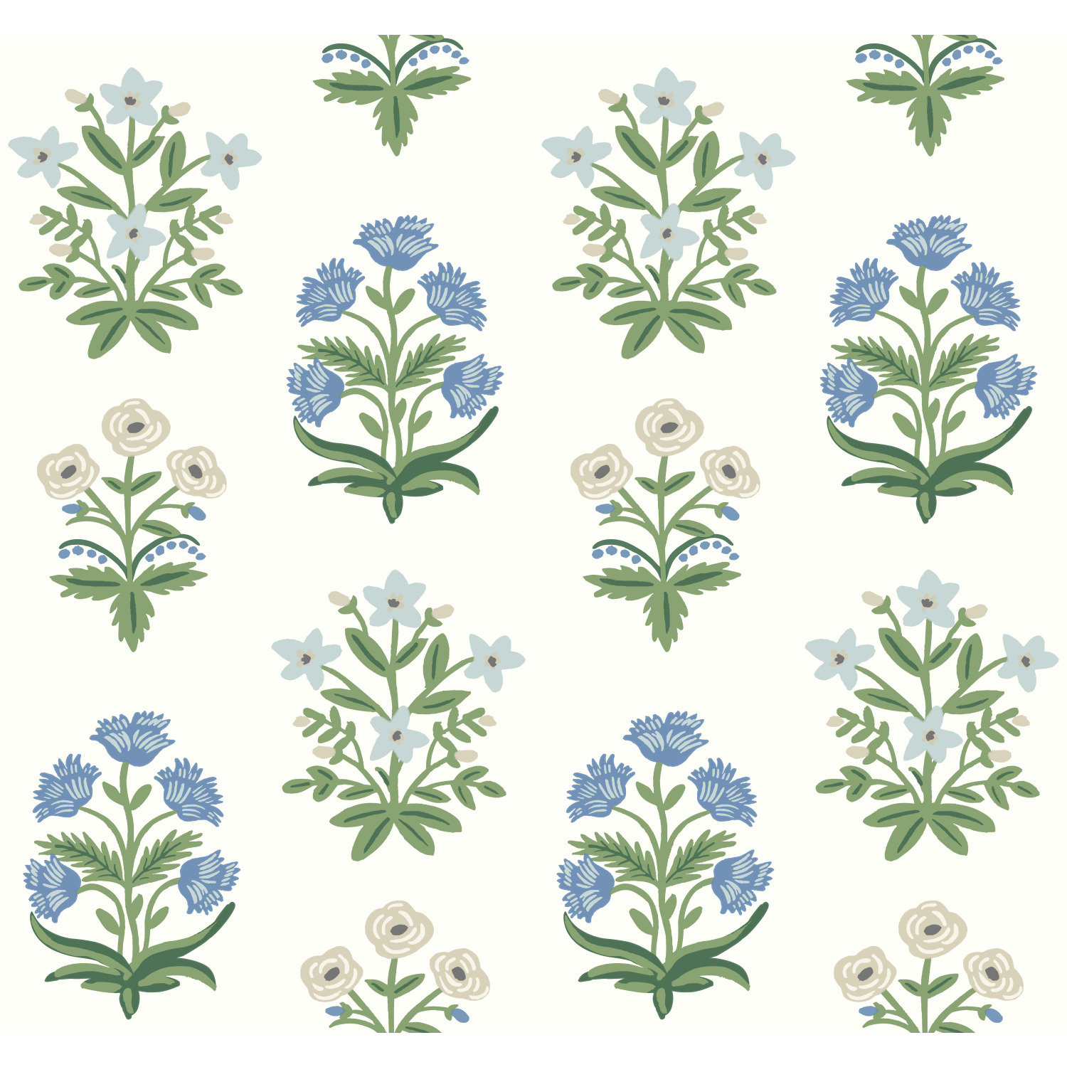 Mughal Wallpaper Double Roll, Indigo