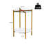 Table de bout à 2 couches avec plateau de table et table basse ronde avec structure en métal