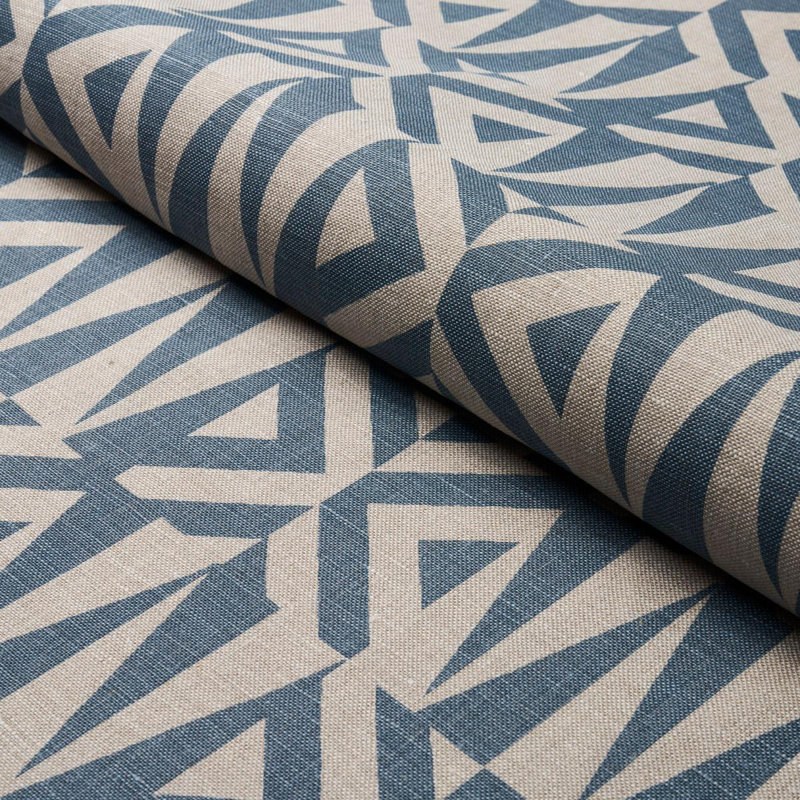 Tissu en similicuir Amero Performance 100% lin, Bleu ardoise