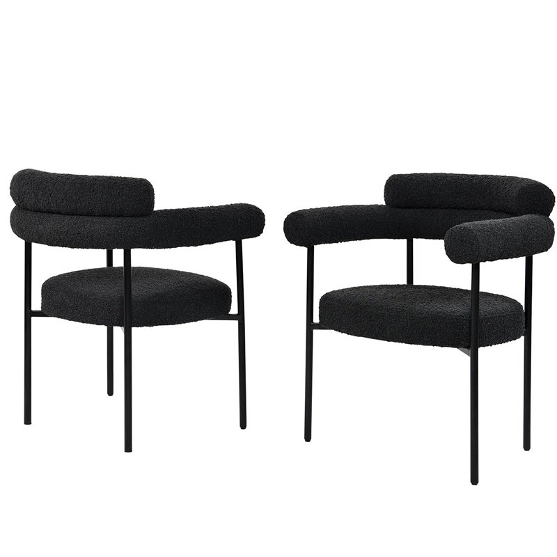 Jalon Upholstered Dining Chair, Black