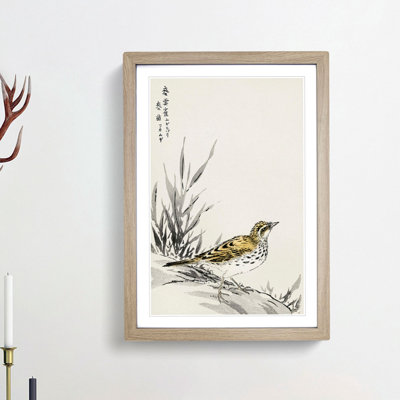 Chinese Tree-Pipit by Numata Kashu - Picture Frame Painting Print