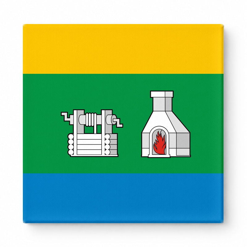 «Iekaterinburg City Flag», art mural sur toile, H 32 po x l 32 po
