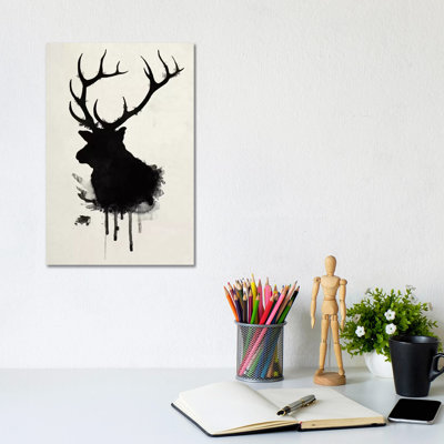 Elk 1 Piece Wrapped Canvas Painting