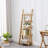 Elberta Bamboo Ladder Bookcases Ladder Bookshelf Storage Rack Flower Plant Stand Shelf Organizer Display Shelf-929857673