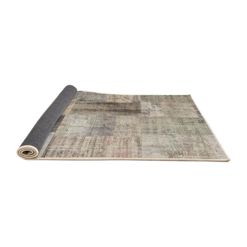 Tapis gris/brun zone contemporaine, Rond 7 pi