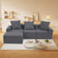 Canapé modulaire convertible convertible en microfibre-459452610